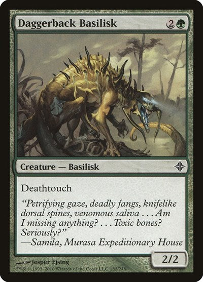 Daggerback Basilisk (ROE) #182 Common (Heavily Played) Rise of the Eldrazi Magic: The Gathering: 2010