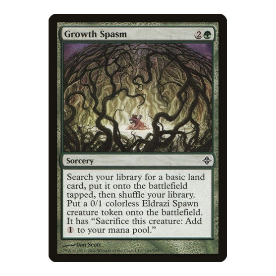 Growth Spasm (ROE) #186 Common (Moderately Played) Rise of the Eldrazi Magic: The Gathering: 2010