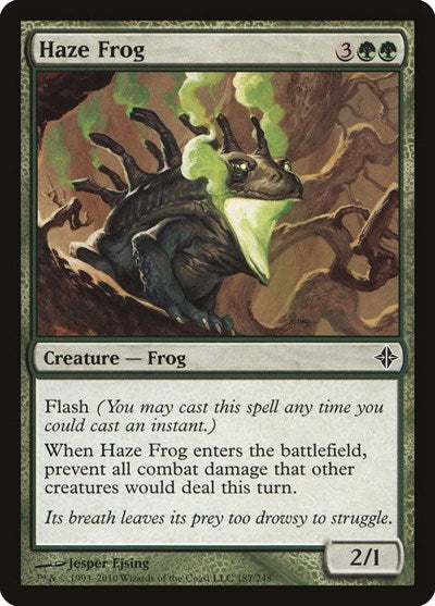 Haze Frog (ROE) #187 Common (Moderately Played) Rise of the Eldrazi Magic: 2010