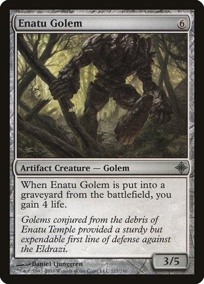 Enatu Golem (ROE) #217 Uncommon (Moderately Played) Rise of the Eldrazi Magic: The Gathering: 2010
