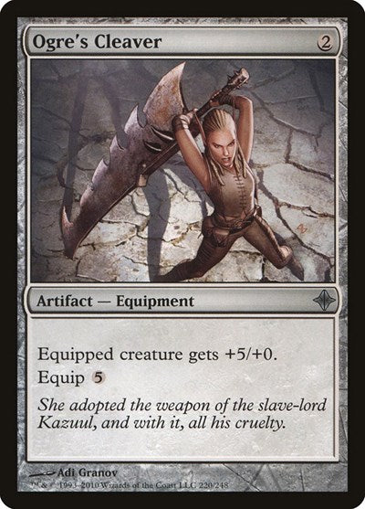 Ogres Cleaver (ROE) #220 Uncommon (Moderately Played) Rise of the Eldrazi Magic: The Gathering: 2010