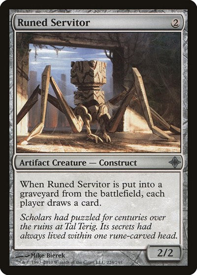 Runed Servitor (ROE) #224 Uncommon (Moderately Played) Rise of the Eldrazi Magic: The Gathering: 2010