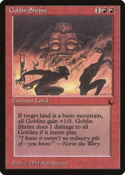 Goblin Shrine (DRK) #68 Common (Moderately Played) The Dark Magic: The Gathering: 1994