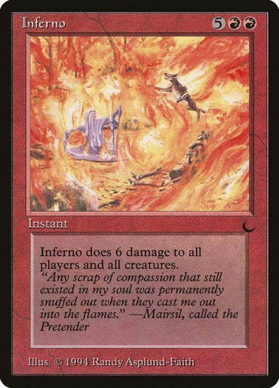 Inferno (DRK) #71 Rare (Moderately Played) The Dark Magic: The Gathering: 1994