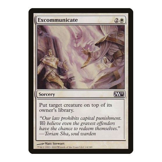 Excommunicate (M11) #14 Common (Lightly Played) Magic 2011 (M11) Magic: The Gathering: 2010