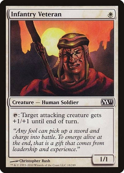 Infantry Veteran (M11) #18 Common Magic 2011 (M11) Magic: The Gathering: 2010