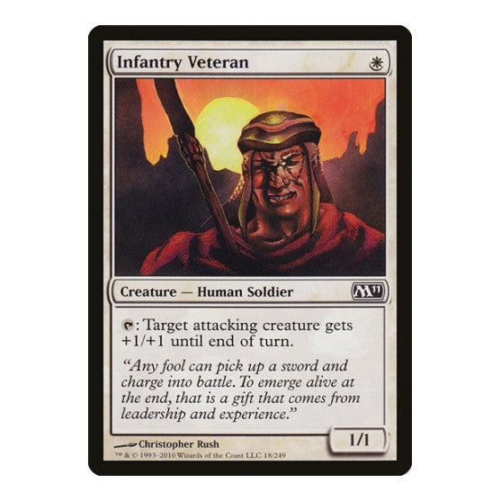 Infantry Veteran (M11) #18 Common Magic 2011 (M11) Magic: The Gathering: 2010