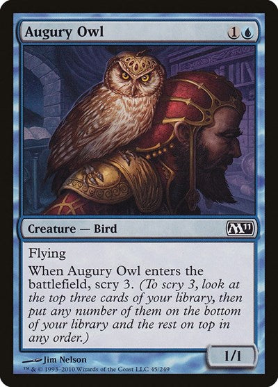 Augury Owl (M11) #45 Common (Lightly Played) Magic 2011 (M11) Magic: The Gathering: 2010