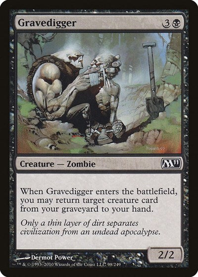 Gravedigger (M11) #98 Common (Lightly Played) Magic 2011 (M11) Magic: The Gathering: 2010