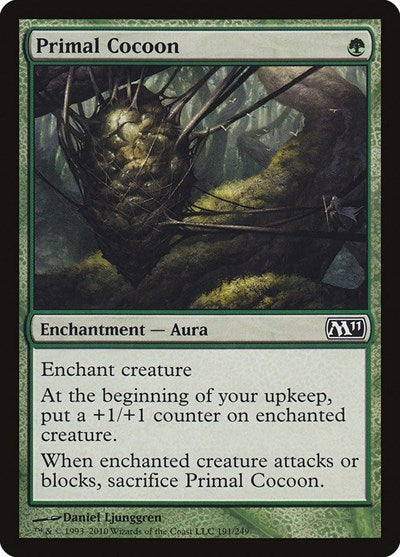 Primal Cocoon (M11) #191 Common (Lightly Played) Magic 2011 (M11) Magic: The Gathering: 2010