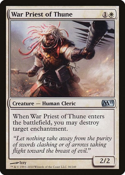 War Priest of Thune (M11) #38 Uncommon (Moderately Played) Magic 2011 (M11) Magic: The Gathering: 2010
