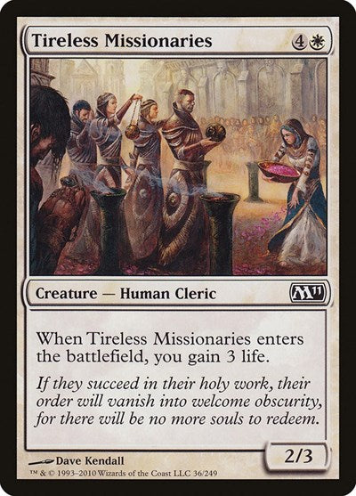 2010 Magic: Magic 2011 (M11) (M11) - Tireless Missionaries (#36, Common) (Lightly Played)