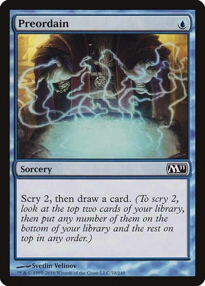 Preordain (M11) #70 Common (Moderately Played) Magic 2011 (M11) Magic: The Gathering: 2010