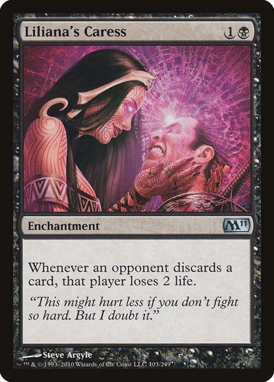 Lilianas Caress (M11) #103 Uncommon (Near Mint) Magic 2011 (M11) Magic: The Gathering: 2010