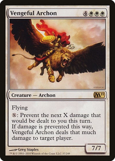 Vengeful Archon (M11) #37 Rare Magic 2011 (M11) Magic: The Gathering: 2010