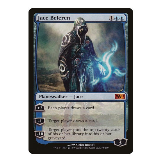 Jace Beleren (M11) #58 Mythic Rare (Foil Lightly Played) Magic 2011 (M11) Magic: The Gathering: 2010