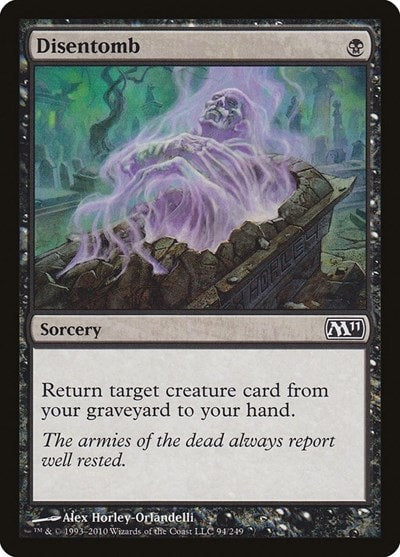 Disentomb (M11) #94 Common Magic 2011 (M11) Magic: The Gathering: 2010