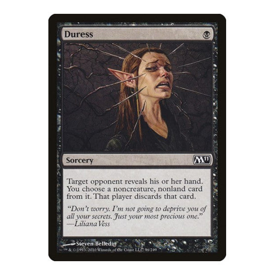 Duress (M11) #96 Common (Lightly Played) Magic 2011 (M11) Magic: The Gathering: 2010