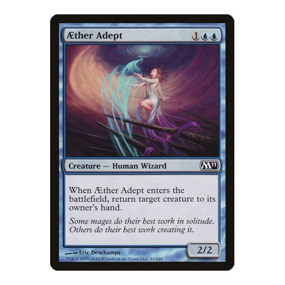 Aether Adept (M11) #41 Common (Moderately Played) Magic 2011 (M11) Magic: The Gathering: 2010