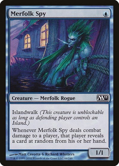 Merfolk Spy (M11) #66 Common (Lightly Played) Magic 2011 (M11) Magic: The Gathering: 2010