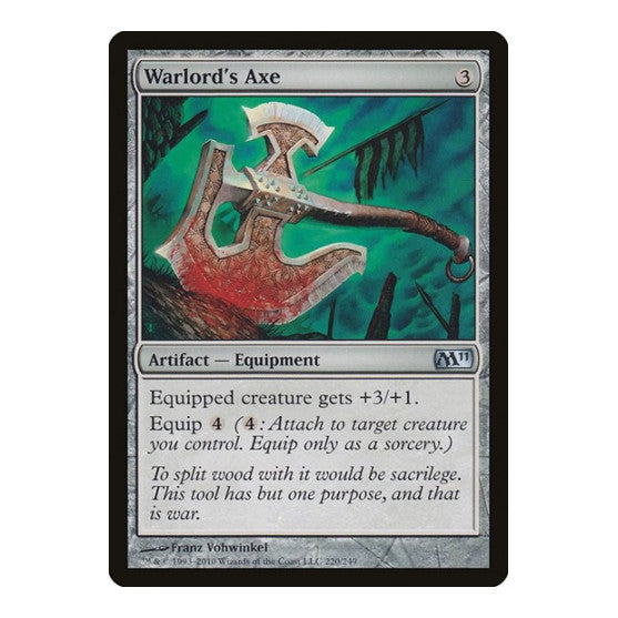 Warlord's Axe (M11) #220 Uncommon Magic 2011 (M11) Magic: The Gathering: 2010