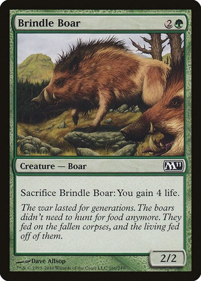 Brindle Boar (M11) #166 Common (Lightly Played) Magic 2011 (M11) Magic: The Gathering: 2010