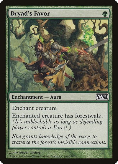 Dryads Favor (M11) #169 Common (Lightly Played) Magic 2011 (M11) Magic: 2010
