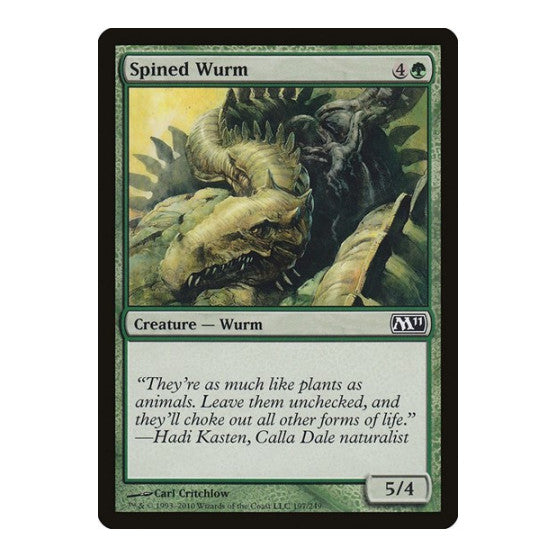 Spined Wurm (M11) #197 Common (Lightly Played) Magic 2011 (M11) Magic: The Gathering: 2010