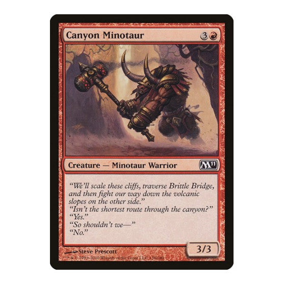 Canyon Minotaur (M11) #126 Common (Lightly Played) Magic 2011 (M11) Magic: The Gathering: 2010