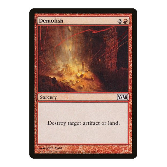 Demolish (M11) #132 Common (Lightly Played) Magic 2011 (M11) Magic: The Gathering: 2010