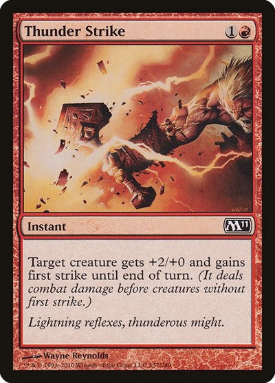 Thunder Strike (M11) #157 Common (Lightly Played) Magic 2011 (M11) Magic: The Gathering: 2010