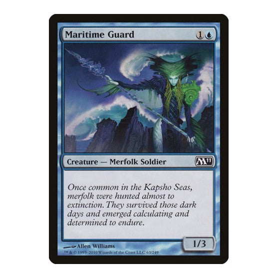 Maritime Guard (M11) #63 Common (Lightly Played) Magic 2011 (M11) Magic: The Gathering: 2010