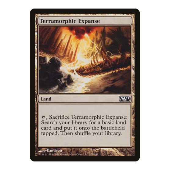 Terramorphic Expanse (M11) #229 Common (Lightly Played) Magic 2011 (M11) Magic: The Gathering: 2010