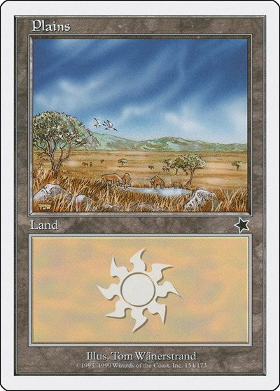 Plains 154 (S99) #154 Land Starter 1999 Magic: The Gathering: 1999