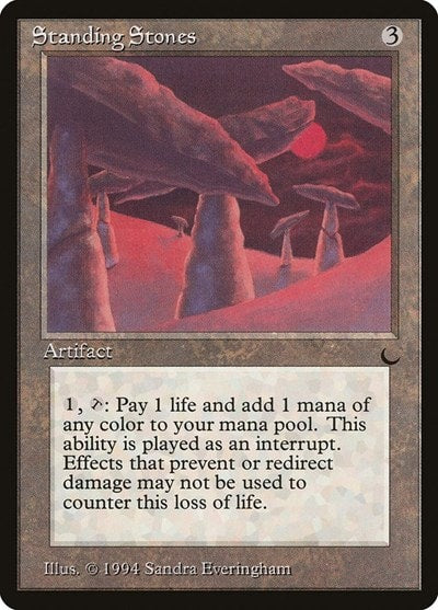 Standing Stones (DRK) #110 Uncommon (Heavily Played) The Dark Magic: The Gathering: 1994