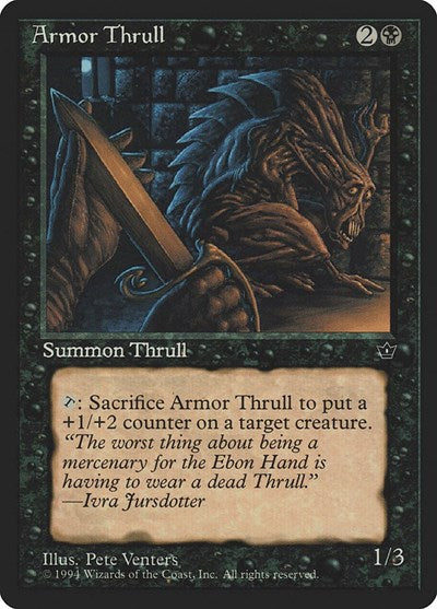 Armor Thrull Venters (FEM) #33a Common (Lightly Played) Fallen Empires Magic: 1994
