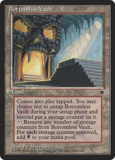 Bottomless Vault (FEM) #92 Rare (Heavily Played) Fallen Empires Magic: The Gathering: 1994