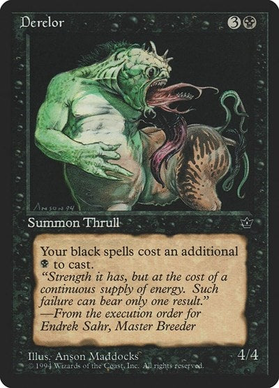 Derelor (FEM) #36 Rare (Heavily Played) Fallen Empires Magic: The Gathering: 1994