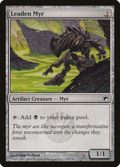 Leaden Myr (SOM) #170 Common (Lightly Played) Scars of Mirrodin Magic: The Gathering: 2010
