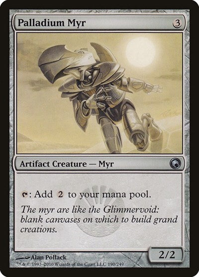 Palladium Myr (SOM) #190 Uncommon (Damaged) Scars of Mirrodin Magic: The Gathering: 2010