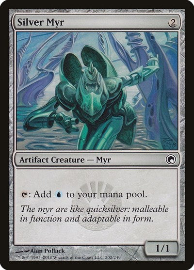 Silver Myr (SOM) #202 Common (Lightly Played) Scars of Mirrodin Magic: The Gathering: 2010