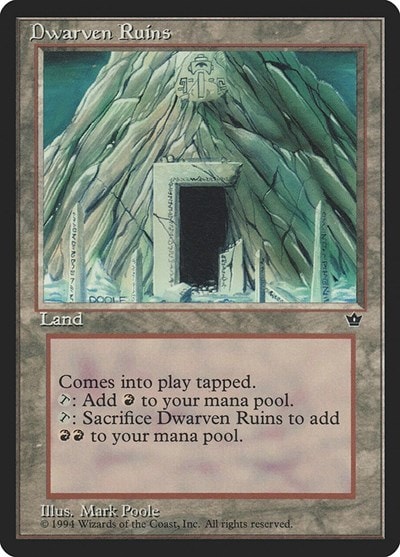 Dwarven Ruins (FEM) #94 Uncommon (Heavily Played) Fallen Empires Magic: The Gathering: 1994