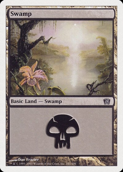 Swamp 341 (8ED) #341★ Land (Heavily Played) 8th Edition Magic: The Gathering: 2003