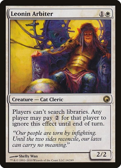 Leonin Arbiter (SOM) #14 Rare (Lightly Played) Scars of Mirrodin Magic: The Gathering: 2010