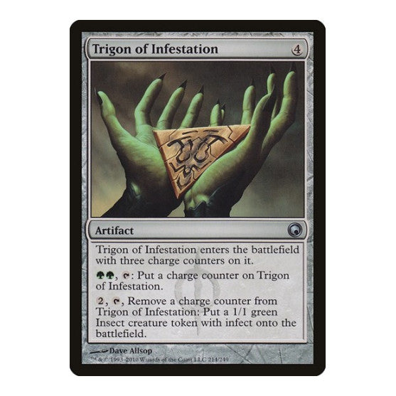 Trigon of Infestation (SOM) #214 Uncommon (Moderately Played) Scars of Mirrodin Magic: The Gathering: 2010