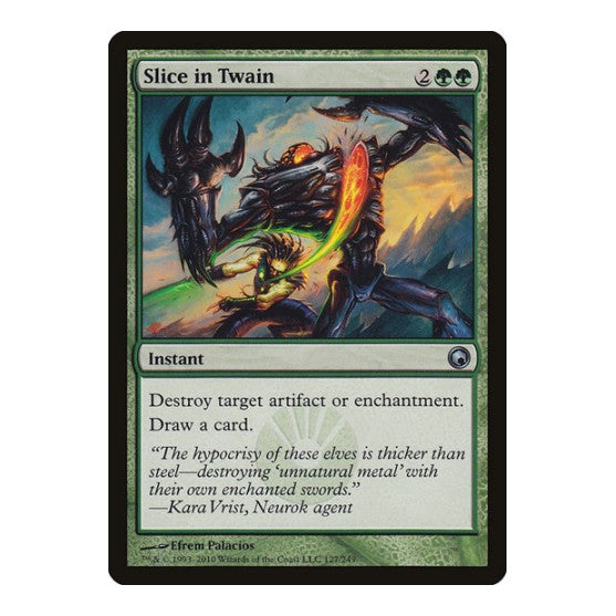 Slice in Twain (SOM) #127 Uncommon (Lightly Played) Scars of Mirrodin Magic: The Gathering: 2010
