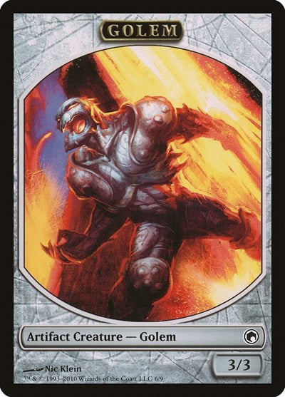 Golem Token (SOM) #6 T (Moderately Played) Scars of Mirrodin Magic: The Gathering: 2010