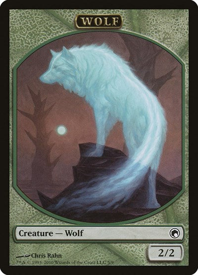 Wolf Token (SOM) #5 T (Lightly Played) Scars of Mirrodin Magic: The Gathering: 2010