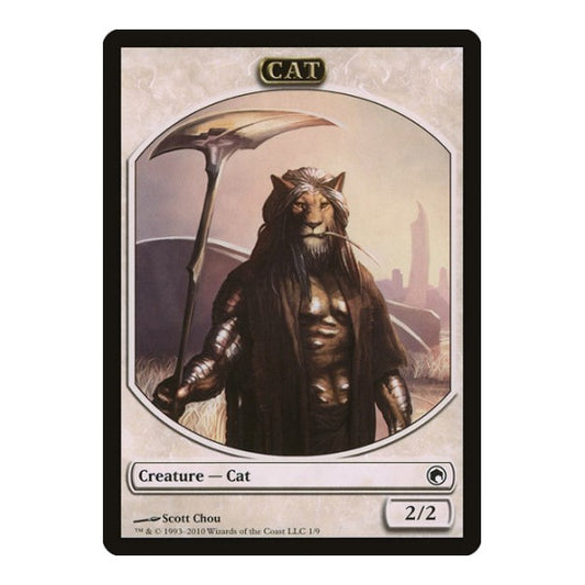Cat Token (SOM) #1 T (Moderately Played) Scars of Mirrodin Magic: The Gathering: 2010