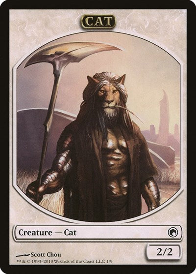 Cat Token (SOM) #1 T (Moderately Played) Scars of Mirrodin Magic: The Gathering: 2010